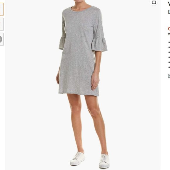 Velvet Size XS by Graham & Spencer Annabelle CottonSlub Ruffle Sleeve Dr… - Picture 1 of 13